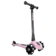 Детский трёхколёсный самокат Scoot and Ride Highway Kick 3 Led (96346) Розовый 3 года, 50 кг, Полиуретановые