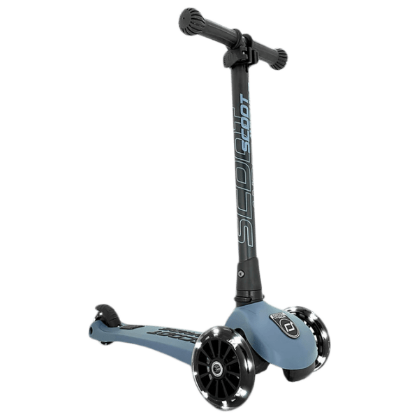 Детский трёхколёсный самокат Scoot and Ride Highway Kick 3 Led (96347) Синий 3 года, 50 кг, Полиуретановые photo 1