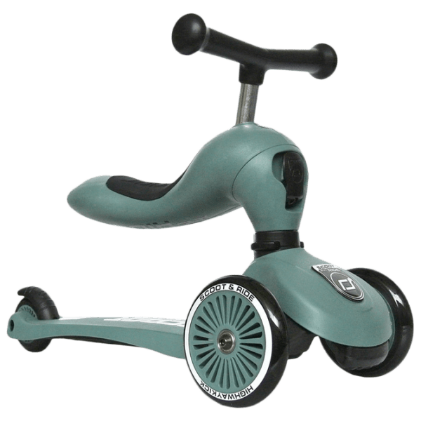 Trotinetă pentru copii cu trei roți Scoot and Ride Highway Kick 1 (96069) Green 1 an, 50 kg, Din PU photo 1