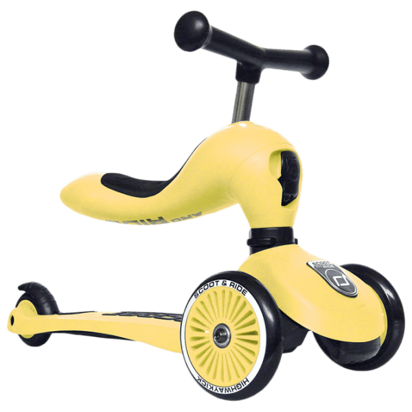 Trotinetă pentru copii cu trei roți Scoot and Ride Highway Kick 1 (96354) Yellow 1 an, 50 kg, Din PU photo 1