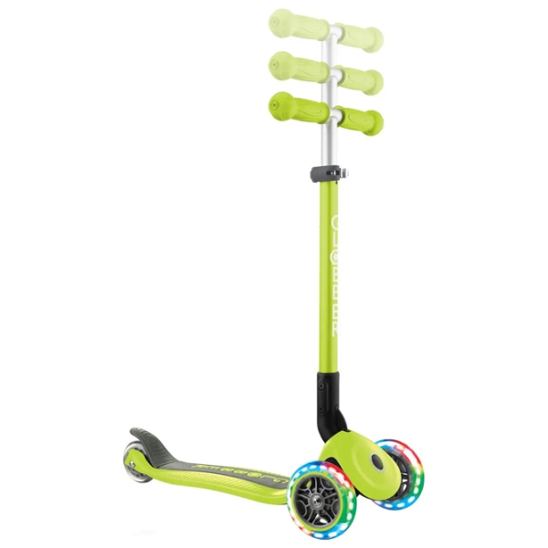 Детский трёхколёсный самокат Globber Primo Foldable Lights (7239-002) Зелёный 3 года, 50 кг, Полиуретановые photo 4