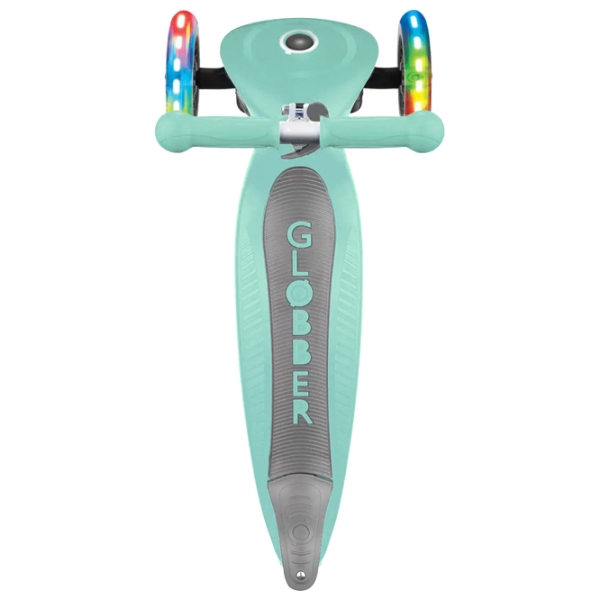Детский трёхколёсный самокат Globber Primo Foldable Lights (7239-003) Мятный 3 года, 50 кг, Полиуретановые photo 2