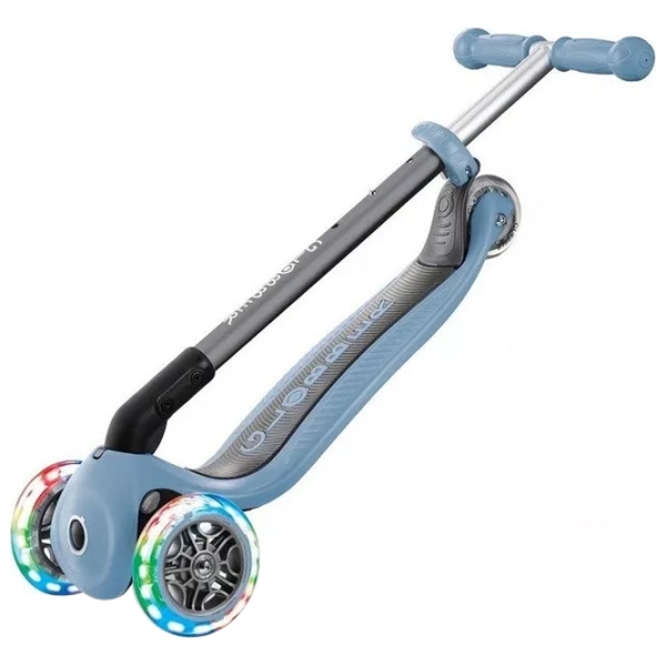 Детский трёхколёсный самокат Globber Primo Foldable Lights (7239-001) Синий 3 года, 50 кг, Полиуретановые photo 3