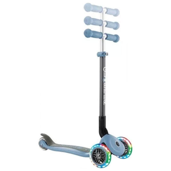 Детский трёхколёсный самокат Globber Primo Foldable Lights (7239-001) Синий 3 года, 50 кг, Полиуретановые photo 4