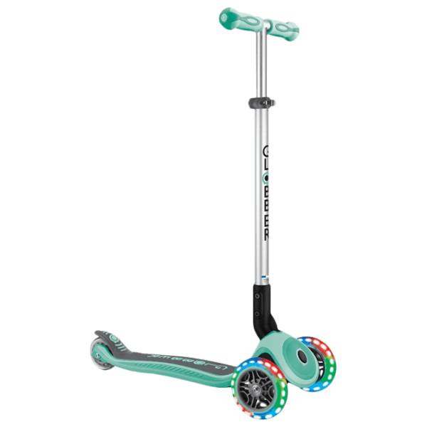 Детский трёхколёсный самокат Globber Primo Foldable Premium (7240-003) Мятный 3 года, 50 кг, Полиуретановые photo 1