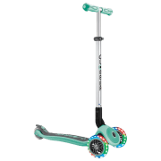 Детский трёхколёсный самокат Globber Primo Foldable Premium (7240-003) Мятный 3 года, 50 кг, Полиуретановые