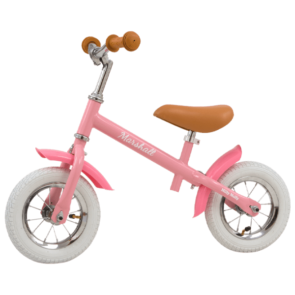 Bicicletă fără pedale Milly Mally Marshall Air 10" Pink White Oțel / Pentru copii photo 1