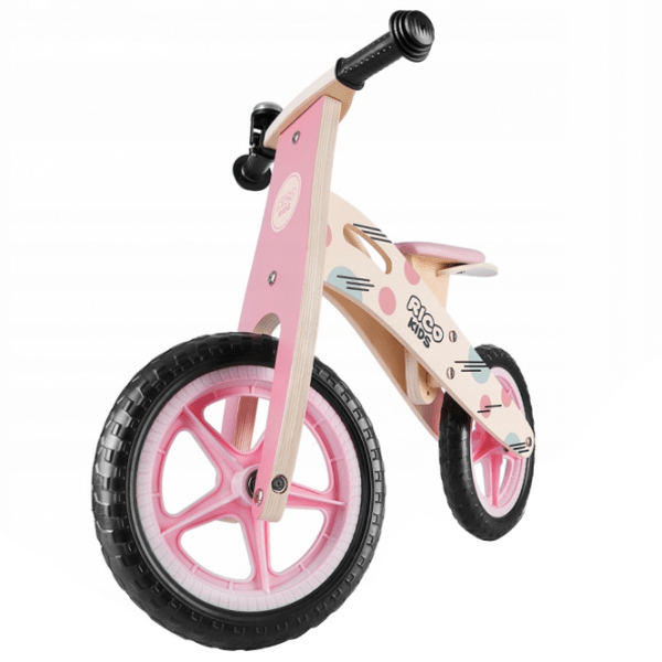 Bicicletă fără pedale Ricokids RC-611 12" Pink Wood  / Pentru copii photo 3