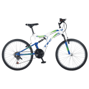 Bicicletă Belderia Tec Master 24" White Blue Oțel / Pentru copii