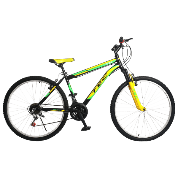 Bicicletă Belderia Tec Titan 26" Black Yellow Oțel / Pentru copii photo 1