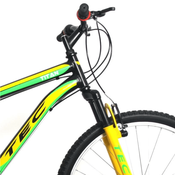 Bicicletă Belderia Tec Titan 26" Black Yellow Oțel / Pentru copii photo 4