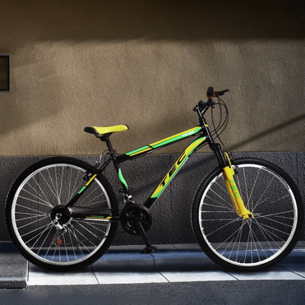 Bicicletă Belderia Tec Titan 26" Black Yellow Oțel / Pentru copii photo 5