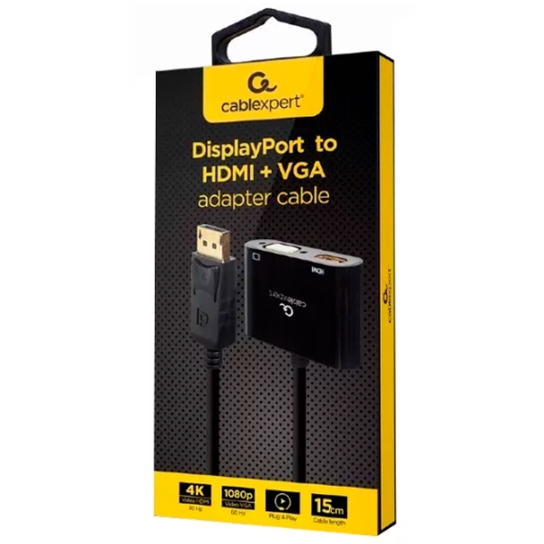 Адаптер Cablexpert A-DPM-HDMIFVGAF-01 Черный DisplayPort photo 2