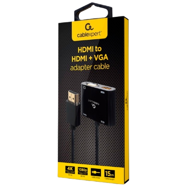 Adapter Cablexpert A-HDMIM-HDMIFVGAF-01 Black HDMI photo 5