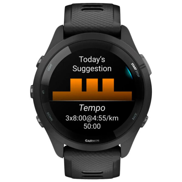 Умные часы Garmin Forerunner 265 Черный 1.3" | 32.5 мм | Прочное полимерное волокно/Силикон
| 010-02810-10 photo 3