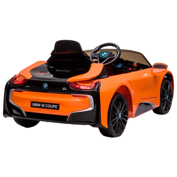 Электромобиль BMW i8 LeanToys 5907625589970 Оранжевый 3+ | 30 кг | 6 км/ ч photo 5