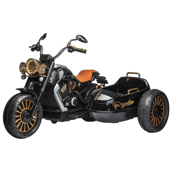 Motocicletă pentru copii Chipolino Duo Tron Black 3+ | 35 kg | 3 km/h photo 1