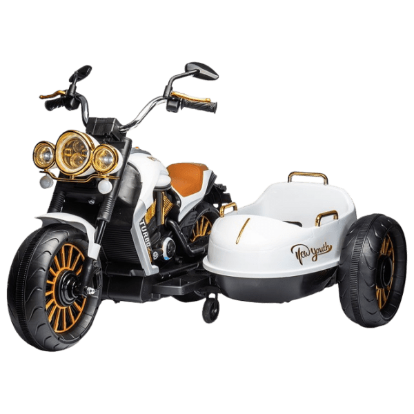 Motocicletă pentru copii Chipolino Duo Tron White 3+ | 35 kg | 3 km/h photo 1