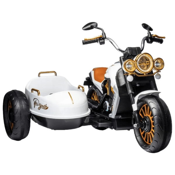 Motocicletă pentru copii Chipolino Duo Tron White 3+ | 35 kg | 3 km/h photo 2