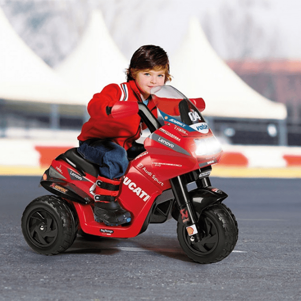 Motocicletă pentru copii Peg Perego Ducati Desmosedici Evo Red 2+ | 25 kg | 4 km/h photo 8