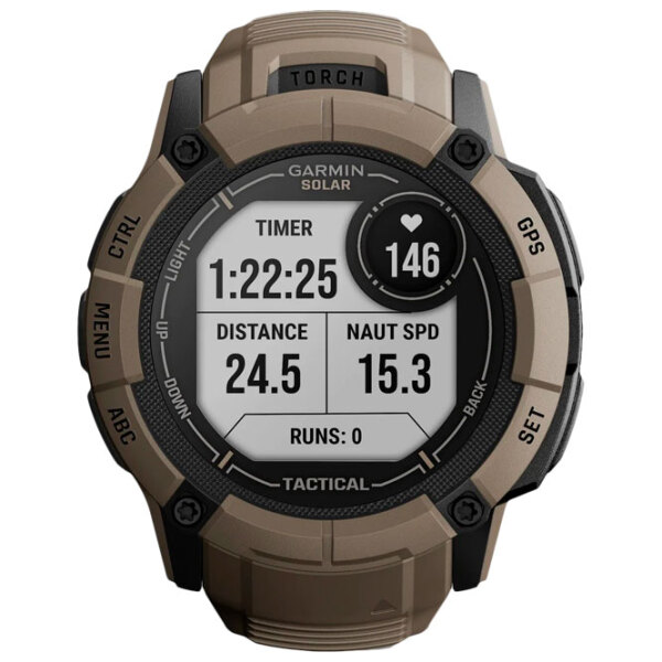 Умные часы Garmin Instinct 2X Solar Tactical Edition Коричневый 1.1" | 50 мм | Прочное полимерное волокно/Силикон
| 010-02805-02 photo 3