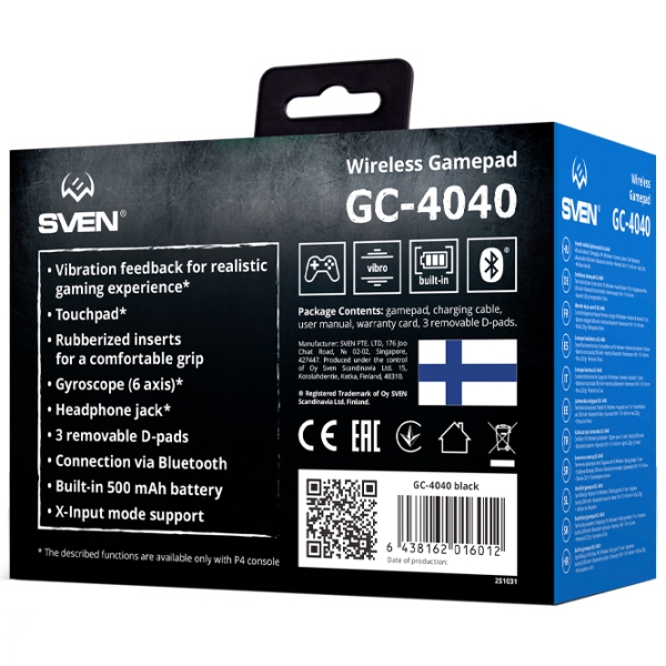 Gamepad Sven GC-4040 Black Fără fir / 11 buttons photo 6