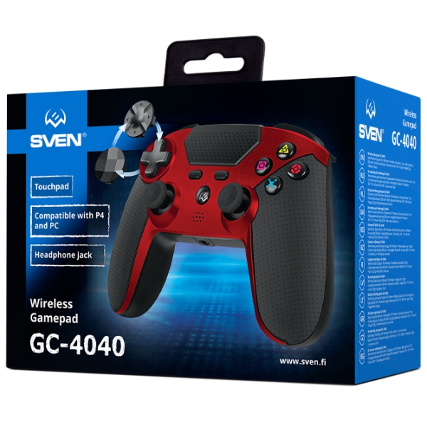 Gamepad Sven GC-4040 Red Fără fir / 11 buttons photo 5