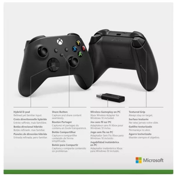 Gamepad Microsoft Xbox Series Black Fără fir / 12 buttons photo 5
