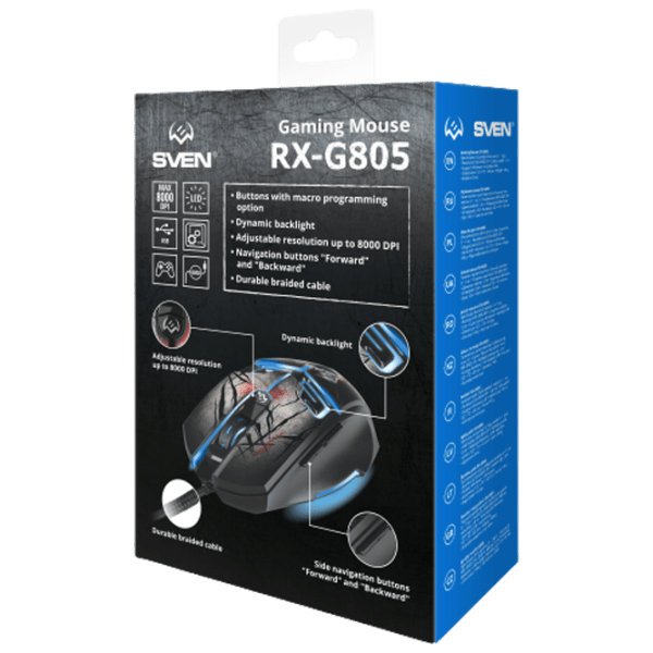 Mouse Sven RX-G805 Black Cu fir / 8000 dpi photo 16