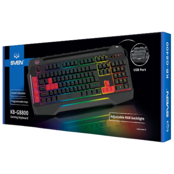 Tastatură Sven KB-G8800 Black Gaming, Cu fir photo 7