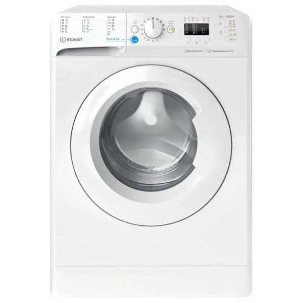 Mașină de spălat Indesit BWSA 61294 W EU N White 6 kg, 1200 rpm, C photo 1