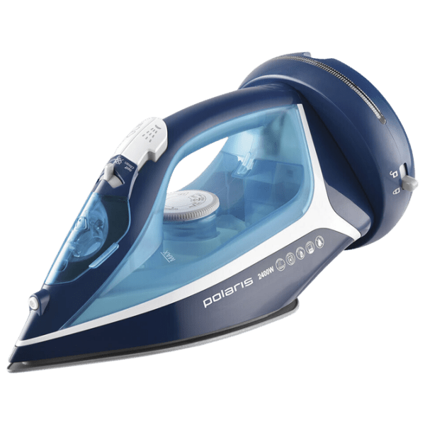 Fier de călcat Polaris PIR2444K Blue 2400 W, 45 g/ min, 0.3 l, Ceramică photo 1