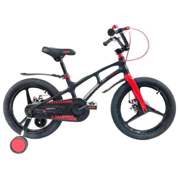 Bicicletă Crosser Magnesium New 16" Black Red Aliaj de magneziu / Pentru copii photo 1