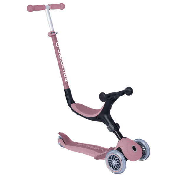 Детский трёхколёсный самокат Globber Go Up Foldable Plus (7235-001) Розовый 15 месяцев, 50 кг, Полиуретановые photo 1