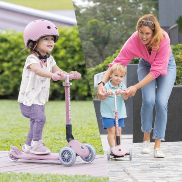 Детский трёхколёсный самокат Globber Go Up Foldable Plus (7235-001) Розовый 15 месяцев, 50 кг, Полиуретановые photo 8