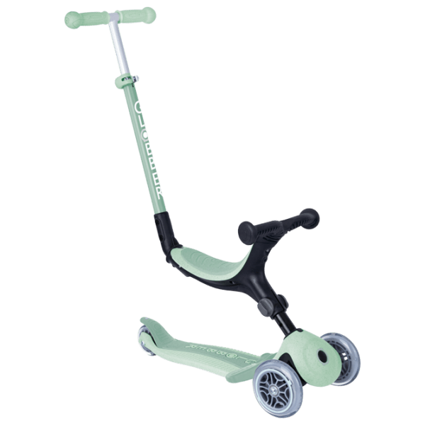 Детский трёхколёсный самокат Globber Go Up Foldable Plus (7235-002) Зелёный 15 месяцев, 50 кг, Полиуретановые photo 1