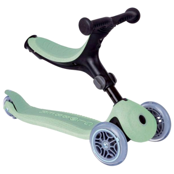 Детский трёхколёсный самокат Globber Go Up Foldable Plus (7235-002) Зелёный 15 месяцев, 50 кг, Полиуретановые photo 3