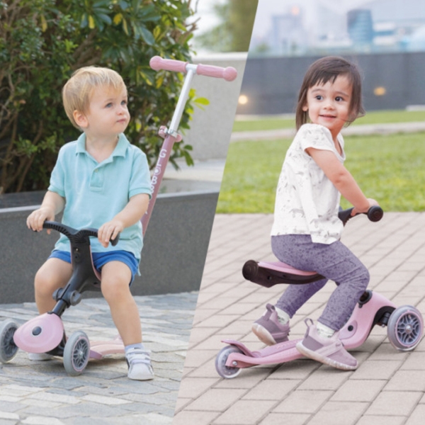 Детский трёхколёсный самокат Globber Go Up Foldable Plus (7235-003) Розовый 15 месяцев, 50 кг, Полиуретановые photo 6