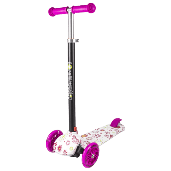 Детский трёхколёсный самокат Lorelli Yuppee (10390100016) Розовый 3 года, 50 кг, Пластиковые с силиконом photo 1