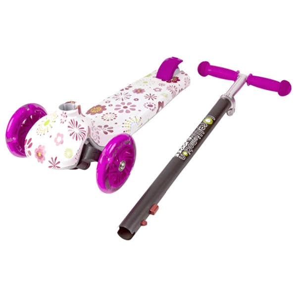 Детский трёхколёсный самокат Lorelli Yuppee (10390100016) Розовый 3 года, 50 кг, Пластиковые с силиконом photo 4