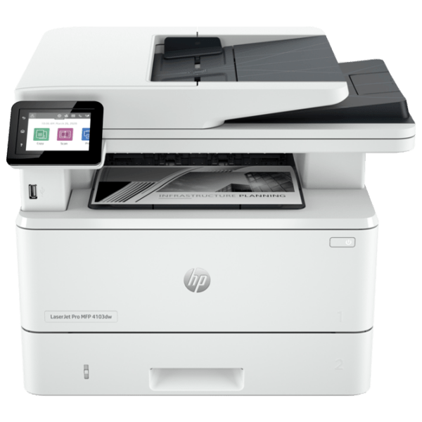 Dispozitiv multifuncțional HP
LaserJet Pro
4103dw White Laser, Alb-negru, 1200 x 1200 dpi photo 1