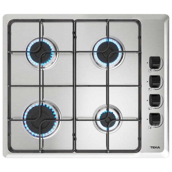 Plită încorporabilă pe gaz Teka HLX 640 KBA 0E IX Inox Inox, Gratare: Emailate photo 2