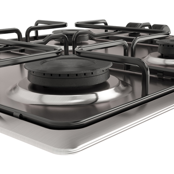 Plită încorporabilă pe gaz Teka HLX 640 KBA 0E IX Inox Inox, Gratare: Emailate photo 6