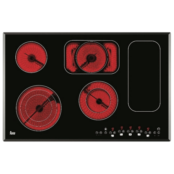Plită încorporabilă electrică Teka GKST 80 DZBW Black Vitroceramică, 7300 W, Hi-light photo 1