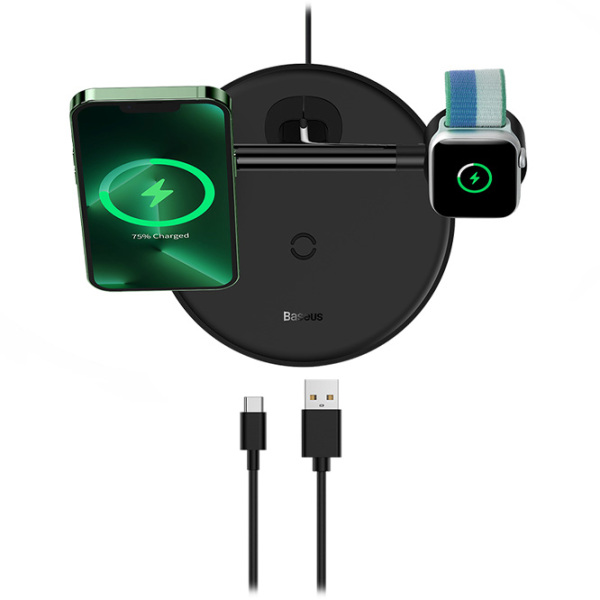 Încărcător wireless Baseus WXTE000101 (20 W) Black 2 A / Black photo 3