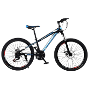 Bicicletă Frike TY-MTB 24" 14" Black Blue Oțel / Pentru adulți