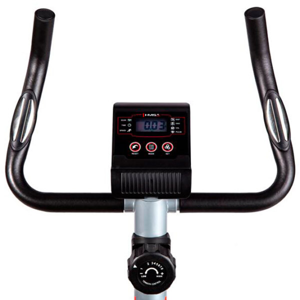 Bicicletă fitness HMS M1680 Black Silver Vertical, 110 kg photo 5