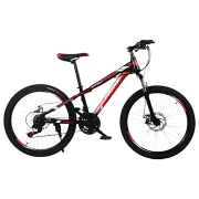Bicicletă Frike TY-MTB 26" 15" Black Red Oțel / Pentru adulți