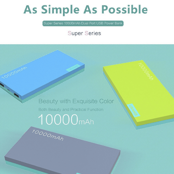 Power Bank 10000 мАч Usams CD01 Серый  photo 4