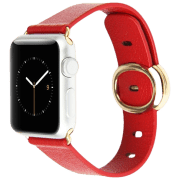 Ремень Apple Watch Modern Buckle Красный Золотой Leather, 38 mm
